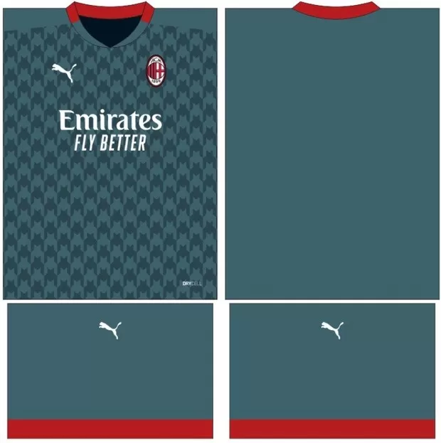 Arte Vetor Camisa AC Milan Conceito 2024 | Modelo 13