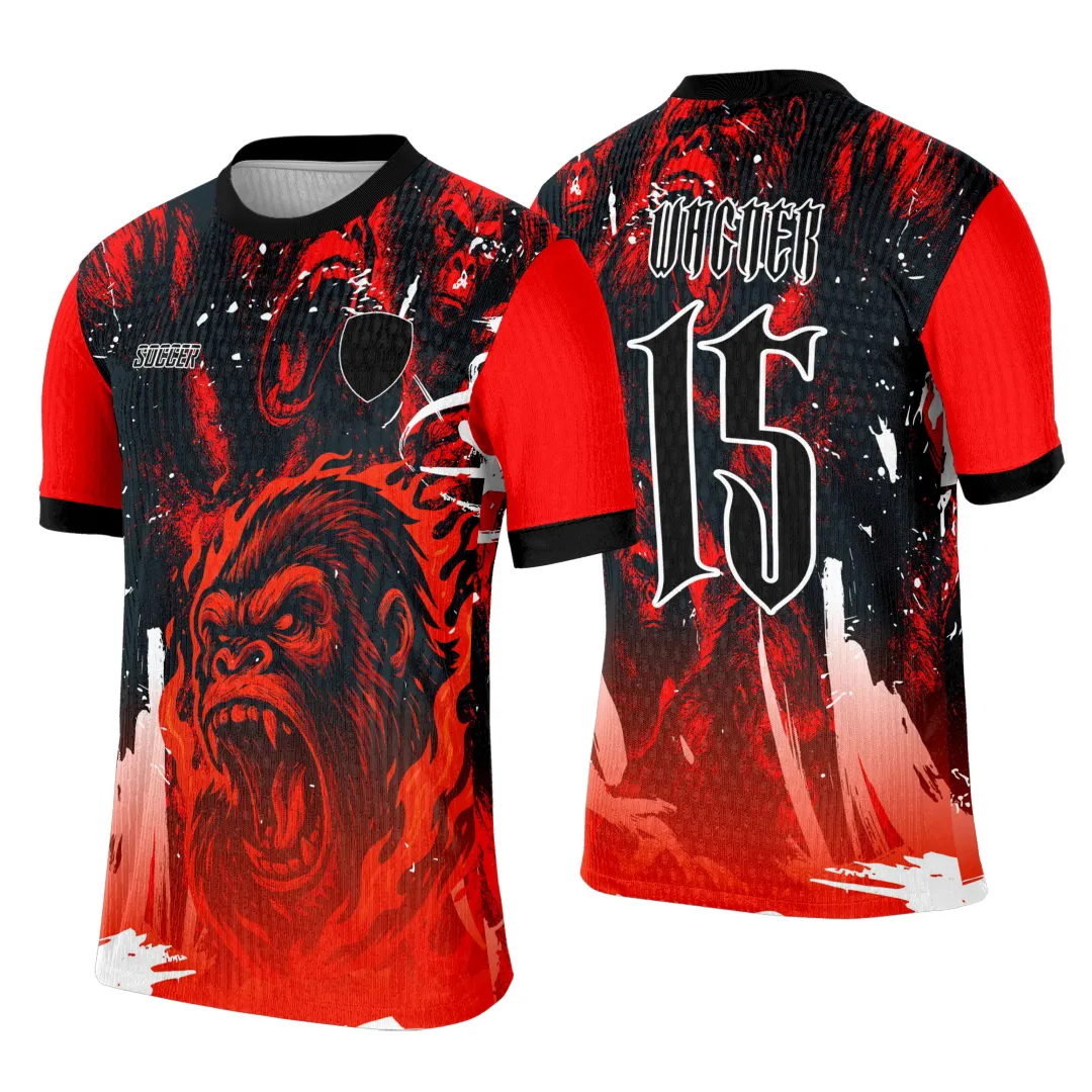 Camisa de Interclasse Personalizada Gorila Vermelho