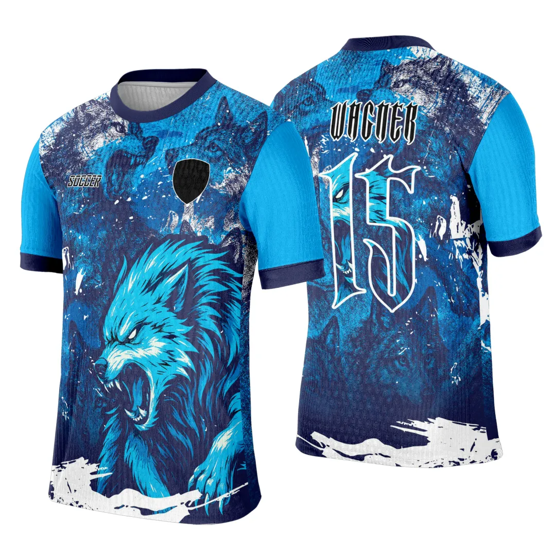 Camisa de Interclasse Personalizada Lobo Azul
