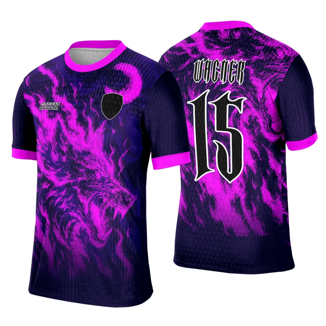 Camisa de Interclasse Personalizada Lobo Chamas