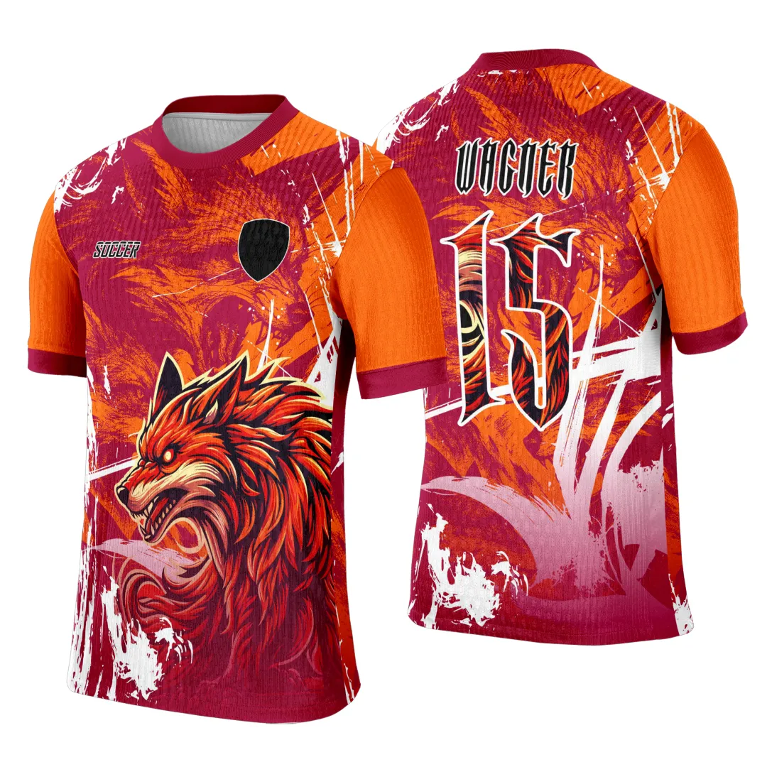 Camisa de Interclasse Personalizada Lobo Laranja