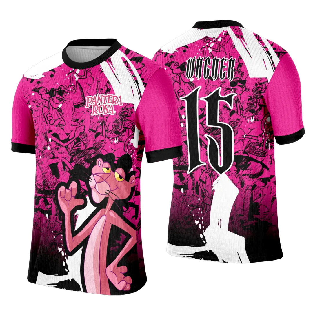 Camisa de Interclasse Personalizada Pantera Cor de Rosa