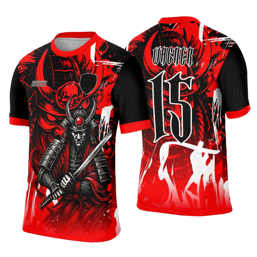 Camisa de Interclasse Personalizada Samurai Vermelho