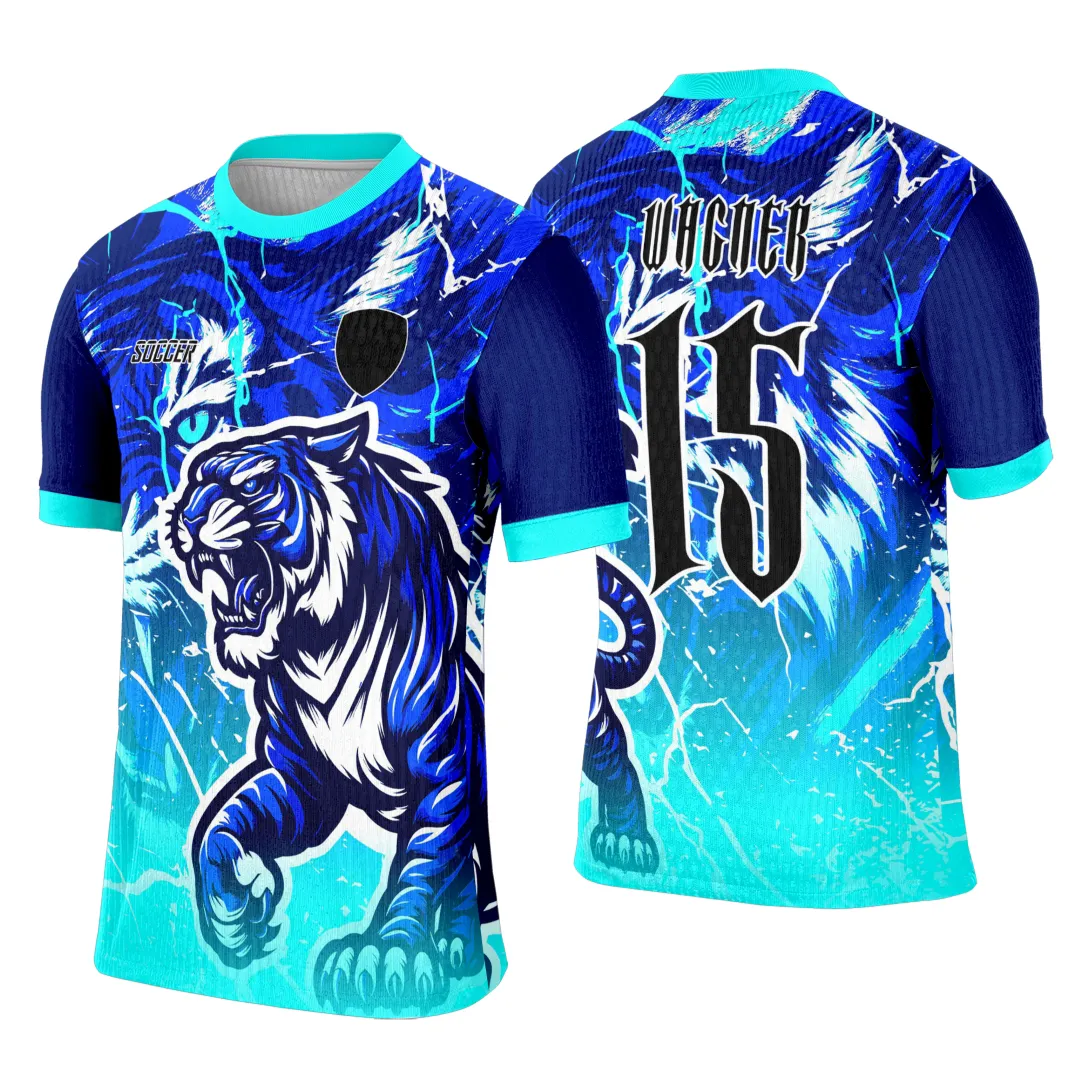 Camisa de Interclasse Personalizada Tigre Azul
