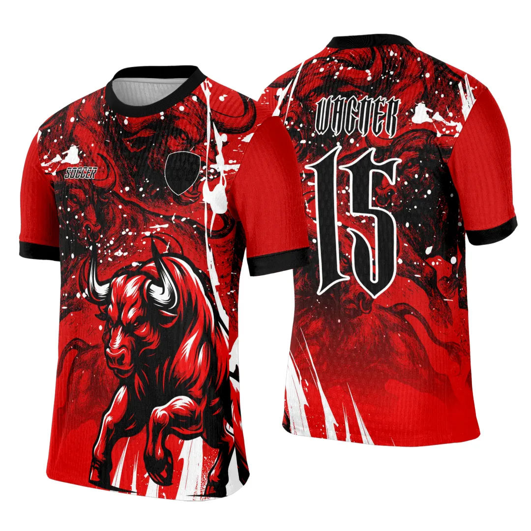 Camisa de Interclasse Personalizada Touro Vermelho