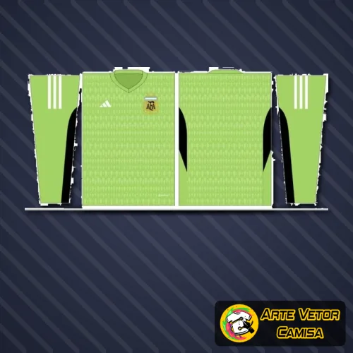 Camisa com logo no peito e estampa grande nas costas, com design inspirado na Argentina, apresentando cores vibrantes e detalhes marcantes que remetem ao espírito esportivo do país.