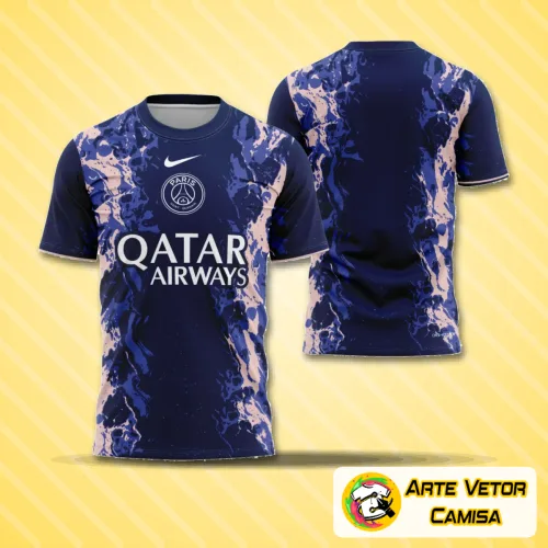 Camisa estilizada com logo no peito e grande estampa nas costas, combinando cores vibrantes e design moderno, perfeita para quem busca um visual exclusivo e impactante.