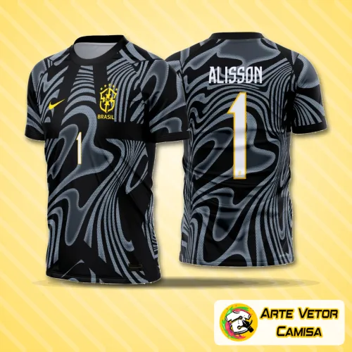 Arte Camisa Seleção Brasil Goleiro I Copa 2026 Cdr