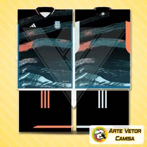 Camisa com logo no peito e estampa grande nas costas que revela um design inspirado na Argentina, mesclando estilo e tradição com cores vibrantes que destacam a exclusividade da peça.