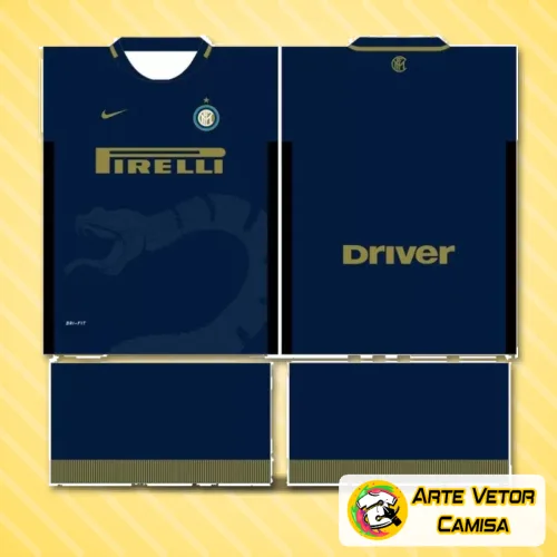 Imagem da camisa final do Inter de Milão 2024 com logo no peito e estampa grande nas costas, mostrando cores vibrantes e detalhes marcantes que destacam o estilo do time.