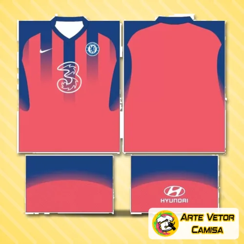 Camisa com logo no peito e estampa grande nas costas, destacando o clássico visual Chelsea com cores vibrantes e design imponente que chama atenção em qualquer ocasião.