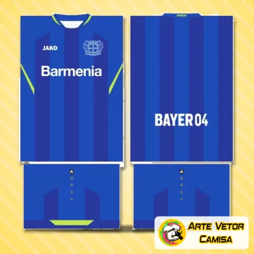 Camisa final com logo no peito e estampa grande nas costas, apresentando design moderno e cores vibrantes inspiradas no Bayern München para 2024.