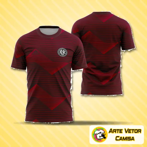 Camisa Internacional Madrid 2021-22 com logo no peito e estampa grande nas costas, destacando cores vibrantes e design moderno que capta toda a energia do time.