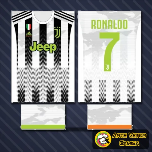 Camisa Juventus com logo no peito e estampa grande nas costas, combinando design moderno e clássico, perfeita para fãs do time que valorizam estilo nas peças.
