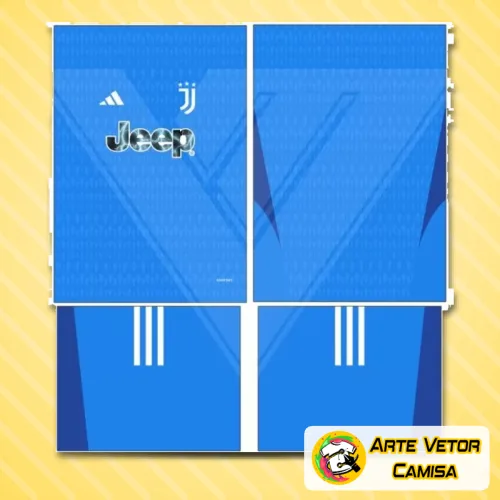 Imagem da camisa Juventus com logo no peito e uma estampa grande nas costas que destaca o estilo e a paixão pelo time, ideal para fãs que querem um visual impactante e autêntico.