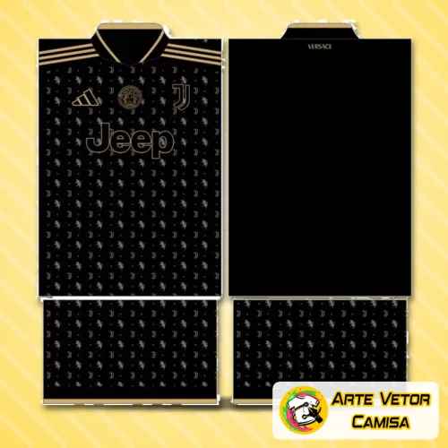 Camisa Juventus com logo no peito e uma estampa grande nas costas que destaca o design icônico do time, em um estilo esportivo e elegante, perfeita para fãs apaixonados.