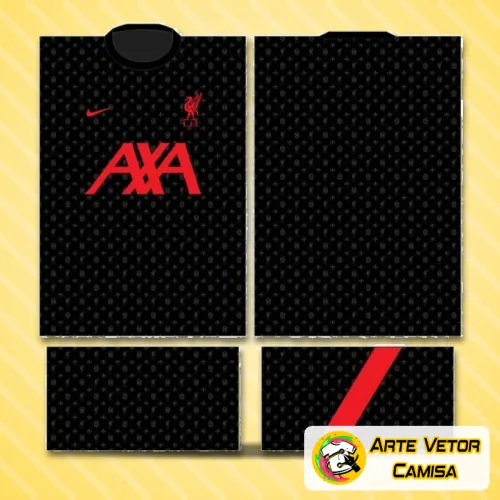 Camisa com logo no peito e estampa grande nas costas em design vibrante inspirado no LiverPool, combinando estilo e personalidade para os fãs do time.
