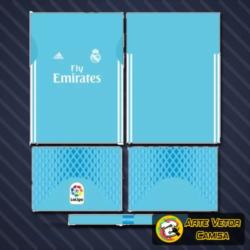 Camisa do Real Madrid com logo no peito, exibindo uma estampa grande nas costas que destaca o design clássico e imponente do clube espanhol, ideal para apaixonados por futebol e colecionadores.