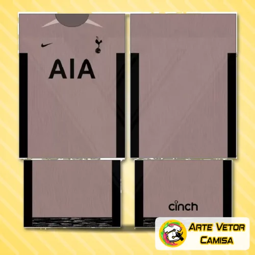 Camisa com logo no peito em destaque e estampa grande nas costas que traz o design clássico do Tottenham, com detalhes que evidenciam a identidade do time em estilo moderno e atraente.