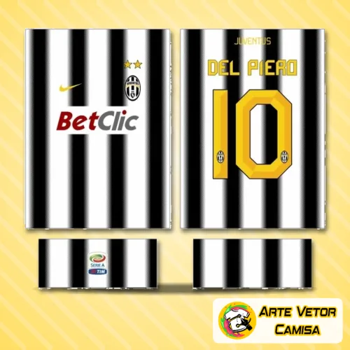 Camisa Juventus com logo no peito e estampa grande nas costas, combinando design moderno e originalidade para torcedores que querem um visual único e marcante.