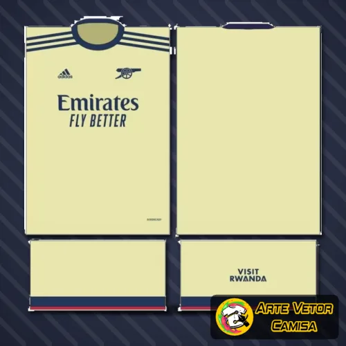 Camisa com logo no peito do Arsenal e estampa grande nas costas destacando elementos icônicos do clube, em cores vibrantes que valorizam o design e chamam a atenção em qualquer evento ou jogo.