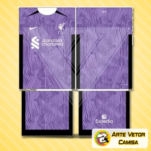 Camisa com o logo no peito e estampa grande nas costas, exibindo design marcante inspirado no LiverPool, perfeita para quem quer estilo e identificação com o time em cada detalhe.