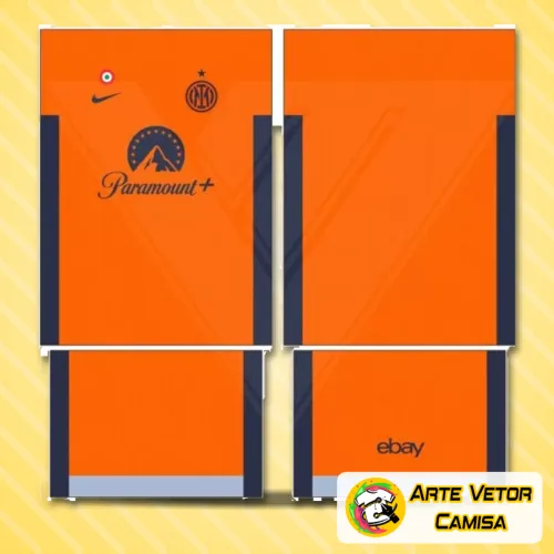 Camisa oficial do Inter de Milão 2024 com logo no peito e estampa grande nas costas, exibindo design moderno e cores vibrantes que destacam a paixão pelo time.