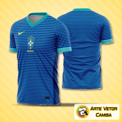 Arte Vetor Camisa Brasil Reserva 2024 - 2025