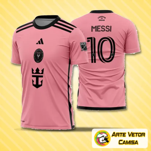 Arte Vetor Camisa Inter Miami Titular 2024 - 2025