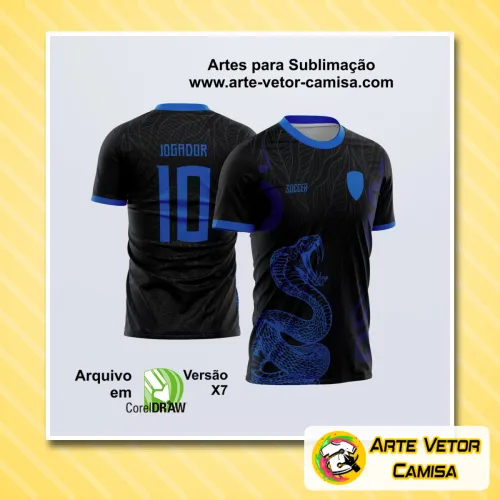 Camisa com logo no peito e estampa grande nas costas, estilo moderno e vibrante que destaca o espírito de competição e união das equipes interclasse.
