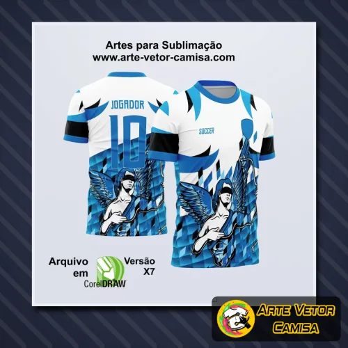 Camiseta com logo no peito e estampa grande nas costas exibindo design moderno e vibrante, ideal para eventos interclasse e encontros de turma, combinando conforto e estilo em um visual marcante.