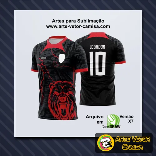 Camisa com logo no peito e estampa grande nas costas, exibindo design moderno e vibrante, perfeita para eventos interclasse e momentos de integração esportiva e escolar.