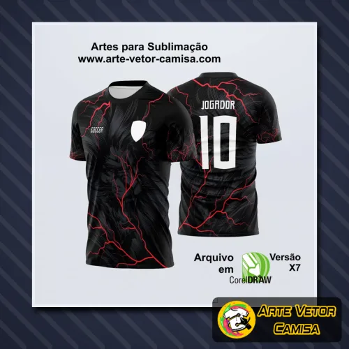 Camiseta com logo no peito e estampa grande nas costas, destacando um design moderno e vibrante perfeito para eventos interclasses.