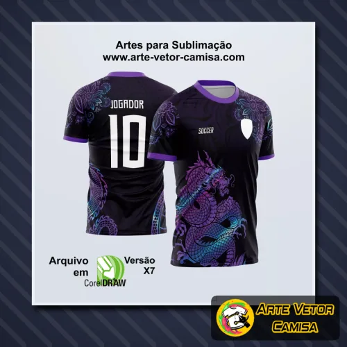 Camisa com logo no peito discreto e estampa grande nas costas, trazendo um design moderno e vibrante, ideal para eventos escolares e competições entre turmas.