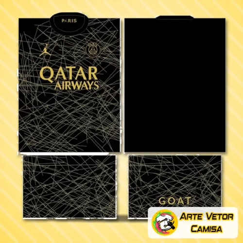 Camisa do Paris Saint Germain com logo no peito e estampa grande nas costas exibindo o design oficial em cores vibrantes e detalhes precisos que transmitem autenticidade e estilo único para torcedores.