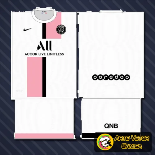 Camisa do Paris Saint Germain com logo no peito e estampa grande nas costas em destaque, combinando estilo moderno com identidade marcante do clube francês.
