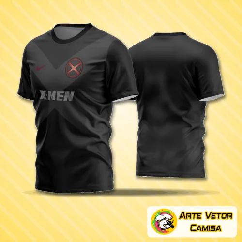 Camisa de time de futebol amador com logo no peito destacado e estampa grande nas costas, em design moderno e cores vibrantes, perfeita para quem busca estilo e identidade no campo.