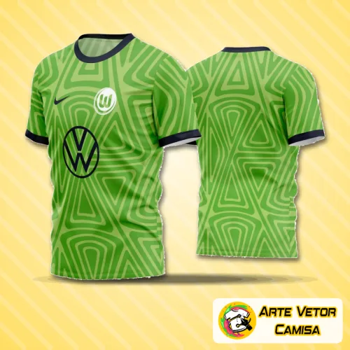 Camisa de futebol amador com logo no peito e estampa grande nas costas, design moderno e esportivo, cores vivas e detalhes que destacam estilo e personalidade em campo