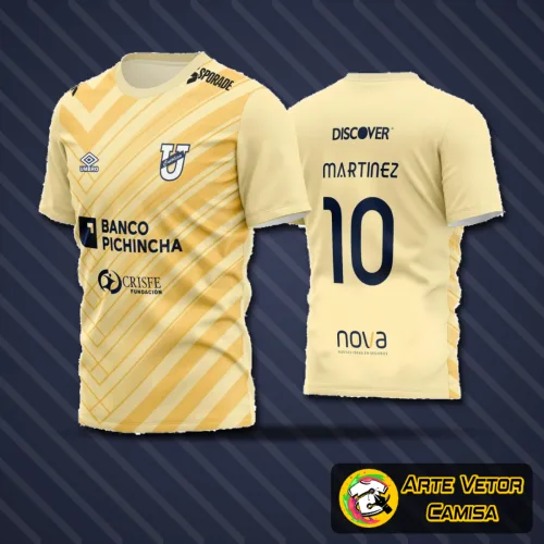 Camisa final com logo no peito e estampa grande nas costas, design moderno e marcante para equipes de futebol amador, com cores vibrantes e detalhes que destacam o time em campo.