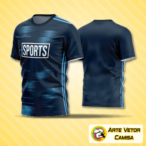Camisa de futebol amador com logo no peito e estampa grande nas costas, destacando um design moderno e marcante em cores vibrantes para jogo e treino.