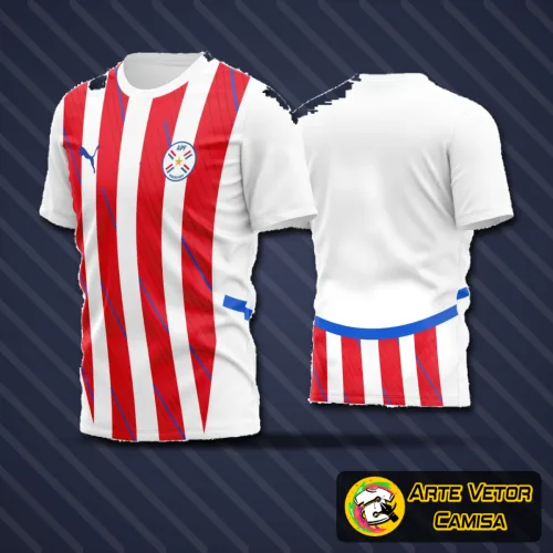Camisa de time de futebol amador com logo no peito e estampa grande nas costas, em design moderno e cores vibrantes, perfeita para jogos e treinos.