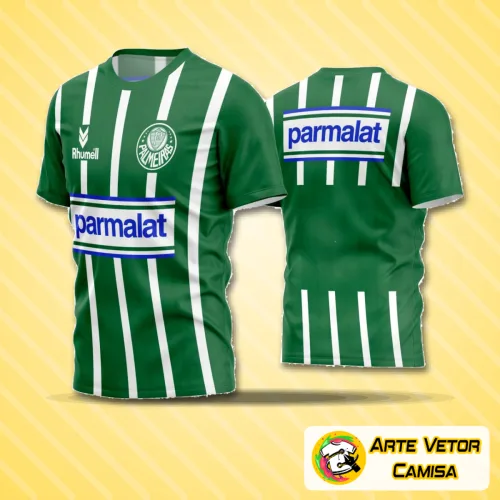 Camisa de futebol amador com logo no peito e estampa grande nas costas em design moderno e cores vibrantes, ideal para times que buscam estilo e identidade em campo.