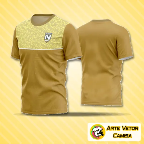 Camisa de futebol amador com logo no peito em destaque e estampa grande nas costas, trazendo design moderno e cores vibrantes para seu time se destacar em campo com estilo único e personalidade marcante.