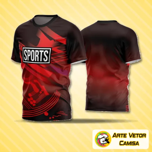 Camisa de futebol amador com logo no peito e estampa grande nas costas, combinação perfeita de estilo e identidade para o seu time.