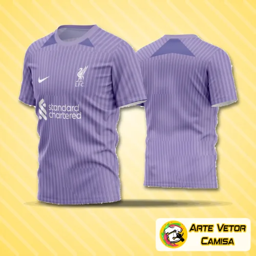 Camisa de futebol amador com logo no peito e estampa grande nas costas em cores vibrantes, perfeita para uniformizar times com estilo e identidade marcante.