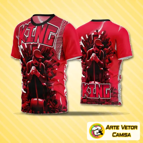 Camisa de futebol amador com logo no peito visível e estampa grande nas costas que destaca o design esportivo e vibrante, perfeita para times que buscam identidade forte e estilo moderno em campo.