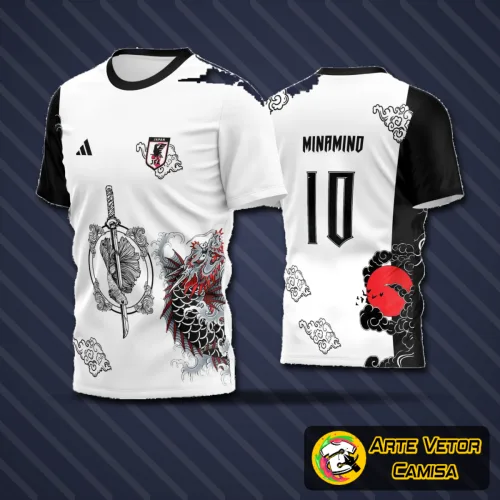 Camisa de time amador com logo no peito e estampa grande nas costas, em design moderno e cores vibrantes que destacam a identidade do time com estilo marcante e visual imponente.