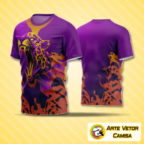 Camisa de time de futebol com logo no peito e estampa grande nas costas, destacando estilo e identidade única para partidas amadoras.