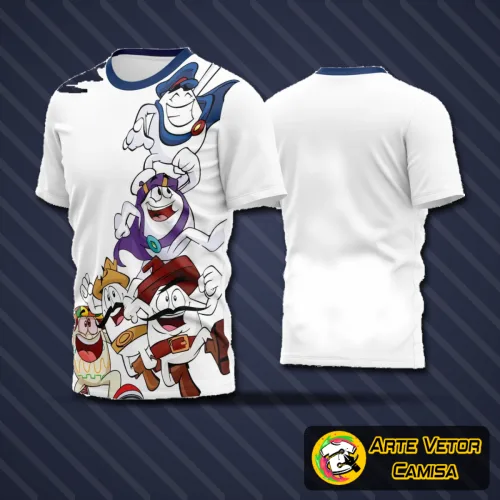 Camisa de time de futebol amador com logo no peito, destaque para estampa grande nas costas em cores vibrantes, design moderno perfeito para partidas e treinamentos.