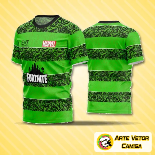 Camisa final com logo no peito e estampa grande nas costas, design moderno e vibrante ideal para torcedores e jogadores amadores que buscam estilo e identificação única em campo.